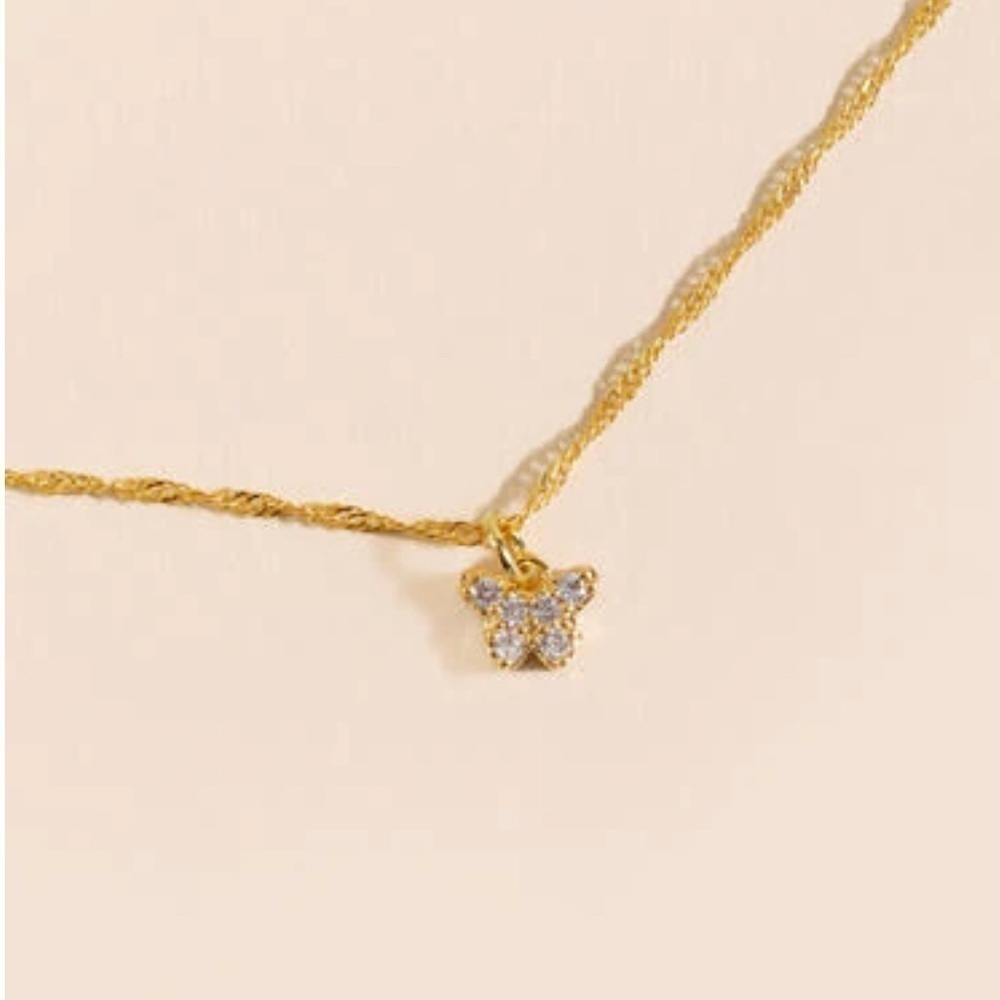 Francescas Sienna Butterfly Pendant Necklace